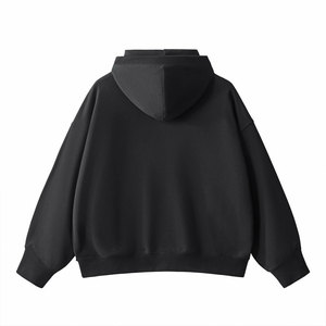 Customizable Men's Quarter Zip Hoodie 100% Cotton Fleece Solid Autumn Breathable Eco-Friendly OEM Custom Service - Product Image 2