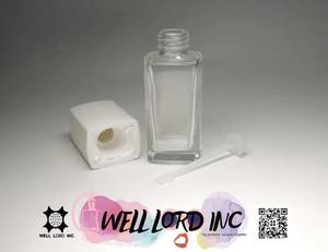 Botella de vidrio cuadrada de 30ml, espátula con tapa de rosca, estampado en caliente, base líquida blanqueadora, acabado mate, cobertura completa, crema para el cuidado de la piel - Product Image 6