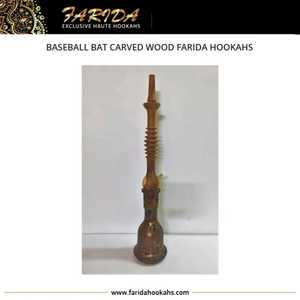 Juego de Narguile de Lujo Farida al por Mayor, Diseño Único de Bate de Béisbol Tallado en Madera, Alta Eficiencia, Latón Egipcio de Primera Calidad, Vidrio Lacado - Product Image 5