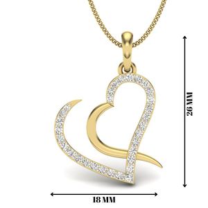 Ishi Diamonds 14K Gold Love with Love Colgante de diamantes cultivados en laboratorio - Product Image 2