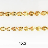Saphir Jaune Naturel Facetté Ovale 3mm 4mm Pierre Précieuse Non Montée Prix Usine Saphirs de Bangkok Direct Fabricant Alibaba