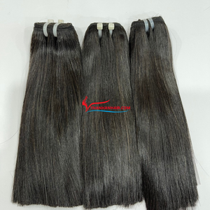 Extensiones de cabello humano vietnamita crudo 100%, precio de fábrica, cabello de trama recto de hueso de buena calidad con estilos afro rectos naturales - Product Image 1