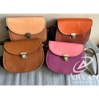 Tas selempang kulit wanita, gaya Barat Multi daur ulang warna gemuk tas tangan kulit kualitas tinggi tas selempang samping wanita warna-warni