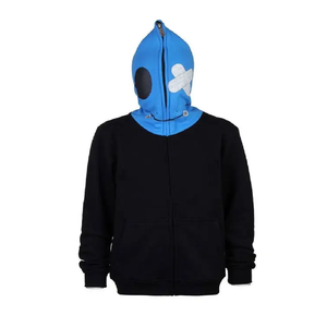 Ropa informal Cremallera completa Última Venta caliente Llegada Esqueleto Sudadera con capucha Calle Moda Algodón Fleece Sudaderas con capucha personalizadas - Product Image 2