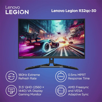 Lenovo Legion R32QC-30 31,5 inch gebogen gaming esports-monitor QHD 180Hz 1-5ms HVA-scherm +DP 90%DCI-P3 laptop desktop display