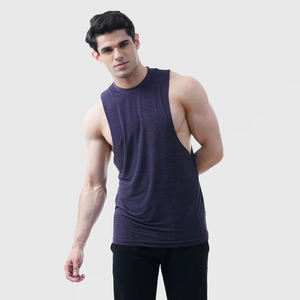 Débardeurs de sport OEM pour hommes, débardeurs en coton spandex personnalisés, vêtements de sport de grande taille délavés, pour musculation, fitness - Product Image 5