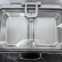 Ensemble de chauffe-plats numérique de luxe pour buffet de restaurant, service de traiteur hôtelier, en acier inoxydable 201/410, 9L