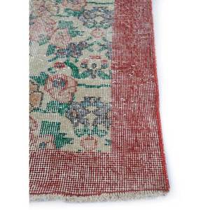 Alfombra Vintage de Lana 9x12, Roja y Naranja, Anudada a Mano con Diseños Florales y Abstractos para la Entrada del Hogar o la Habitación de Adolescentes - Pae-2890 - Product Image 4