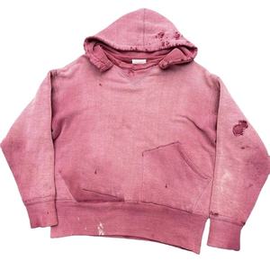 Acid Wash Hoodie Zip up Impression personnalisée Graphique Pierre Lavé Coton lourd Vintage Hoodies Surdimensionné Hommes Acide - Product Image 1