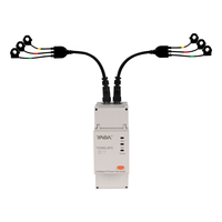 Compteur d'énergie intelligent triphasé à double circuit avec capteur de courant à noyau divisé (CT) RS485 Modbus pour rail DIN, idéal pour la surveillance EMS des systèmes solaires photovoltaïques
