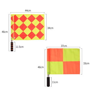 Ultra Bright Diamond Pattern Linesman Flag with Padded <b>Foam</b> Handle Professional Grade Soccer Match Official Assistant Flags - Product Image 2