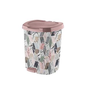 Poubelle à pédale en plastique à motifs NO 3, 13000 ml, poubelle ménagère avec couvercle, poubelle à pédale pour cuisine et salle de bain - Product Image 6