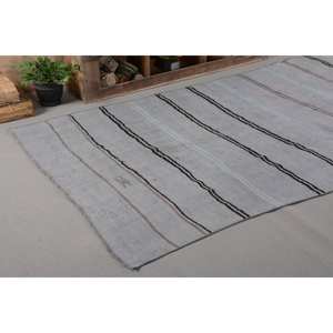 Tapis Moderne Classique en Laine Gris de 5.4X11,2 Pieds, Style Turc Vintage, Patchwork, Couloir Rectangle de 4m, Design pour Teen Living Latex - Product Image 5