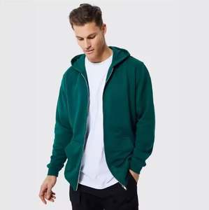 Sweat à capuche zippé personnalisé effet vieilli pour homme, 100% coton, entièrement zippé, thermique, imperméable, écologique, faible MOQ - Product Image 3