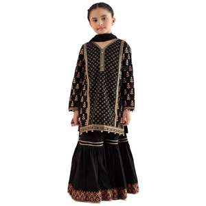 Luxury Kids Sharara Handmade Traditional Stylish Comfortable Party Wear Daily <b>Outfit</b> Girls - Product Image 1