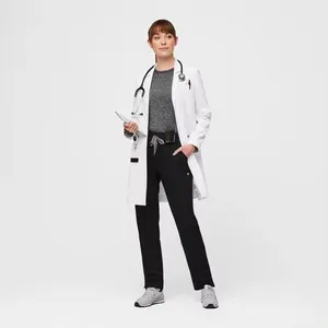 医院医生实验室外套护士制服白色实验室外套医生护士套装医疗设计工作服长实验室外套由生到精