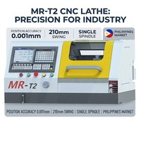 Tour CNC à broche unique de haute précision avec une précision de 0,001 mm, portée de 210 mm, garantie 1 an, capacité de 10 kg pour le tournage des métaux