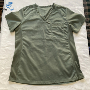 Custom Uniforms High Quality Cotton Stretchy Light Weight Woven Fabric Medical Nurses <b>Scrub</b> <b>Sets</b> for Women - Product Image 2