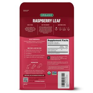 Thé aux feuilles de framboise rouge biologique FGO, coupé et tamisé, sans caféine, sachet refermable, 4 oz - Product Image 5
