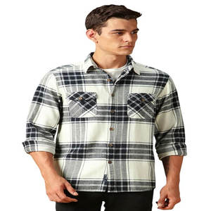 Chemise à carreaux pour hommes avec logo personnalisé manches longues/courtes en coton respirant anti-rides robe de bureau formelle pour adolescents affaires décontractées - Product Image 3