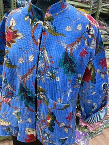 <b>Women's</b> Reversible <b>Velvet</b> Quilted <b>Jacket</b> Coat Breathable Cotton Filled Indian Style - Product Image 6