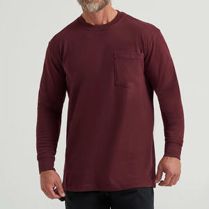 T-shirt à manches longues avec poche, style minimaliste et simple, conçu avec un tissu léger et doux pour des tenues quotidiennes sans effort - Product Image 4