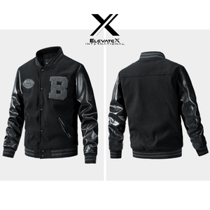 Chaqueta de invierno estilo Letterman para hombre, nueva, de moda, para motocicleta, superventas, con parche bordado de satén, botones y cuello alto, de lona ecológica. - Product Image 6