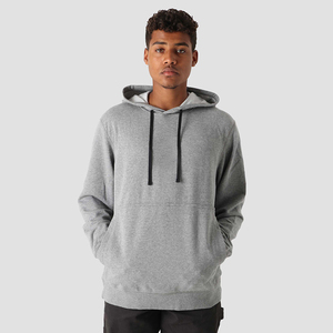Pull à capuche décontracté à motif uni pour hommes 100% coton polyester polaire Logo personnalisé hiver sweat-shirt pull à capuche thermique - Product Image 3