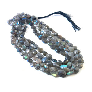 Perles de Labradorite Naturelle en Forme de Cœur, Taille Briolette, 6-14mm, Facettées, Fil de 16 Pouces, Fournitures de Fabrication de Bijoux, Vente en Gros - Product Image 1