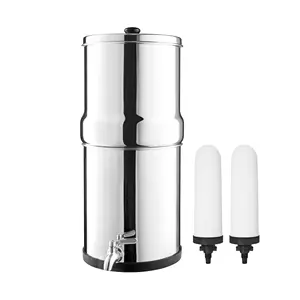 Buy 304 Grade 6-Liter Stainless Steel Gravity Water Filter with Ceramic Cartridges For Sale By Indian Exporters