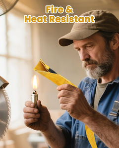 Manchon de câble de torche de soudage TIG, résistant aux flammes, en cuir, avec coutures en Kevlar, manchons de soudage jaunes pour câbles MIG/plasma - Product Image 4