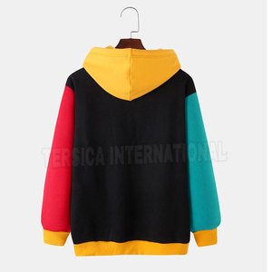Sweat à capuche oversize de haute qualité pour homme, design tendance à blocs de couleur unie, tricot d'hiver, sweat-shirts grande taille - Product Image 2