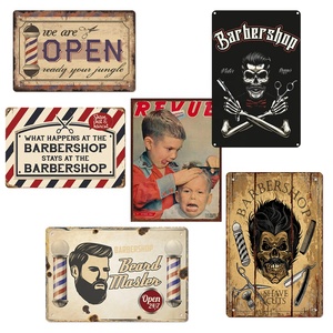 ร้านตัดผมย้อนยุคป้ายโลหะสำหรับร้านทำผมสไตล์ย้อนยุคแผ่นโลหะดีบุกตกแต่งผนังบ้านร้านเสริมสวยร้านทำผมโปสเตอร์โลหะสำหรับร้านตัดผม - Product Image 5
