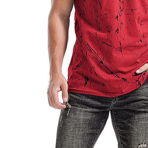 เสื้อยืดผ้าฝ้าย100% สำหรับผู้ชายสไตล์ล่าสุดพิมพ์ลายตัวอักษรฟิตเนสได้ตามต้องการ - Product Image 3