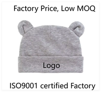 Gorro de Bebé con Orejas de Oso, de Algodón, para Niños y Niñas de 0 a 6 Meses, Diseño OEM