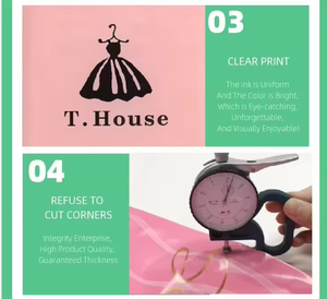 High quality 100% virgin Custom Printed Logo Personalized HDPE LDPE Merchandise Die Cut Plastic <b>Bag</b> for Shopping With Handle - Product Image 5