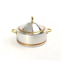 Ollas de Metal de Alta Calidad, Diseño Moderno y Lujoso, Acabado Único Ecológico, Servidor de Comida Caliente para Hogar, Hotel y Catering