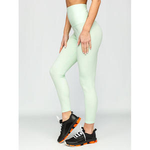 Mallas de Yoga de cintura alta personalizables de alta calidad para mujer, mallas deportivas teñidas lisas sin costuras para entrenamientos de gimnasio informales - Product Image 6