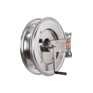 Meclube Manual <b>Hose</b> <b>Reels</b> in Stainless Steel 304 Fixed FMX-550 for Grease 3/8'' <b>Without</b> <b>Hose</b> - Product Image 1
