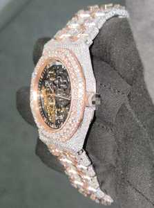 Reloj de Pulsera de Lujo para Hombre, de 41 mm, de Acero Inoxidable, Cuadrado, de Cuarzo, Esqueleto, para Reloj AP, Resistente al Agua, Analógico, con Esfera de Cristal, Estilo Hip Hop, Brillante - Product Image 3