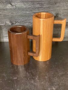 Venta al por mayor de alta calidad de sublimación de madera cerveza tazas de café Base de madera tazas de cerámica con asa personalizada taza OCASIÓN DE Navidad - Product Image 3