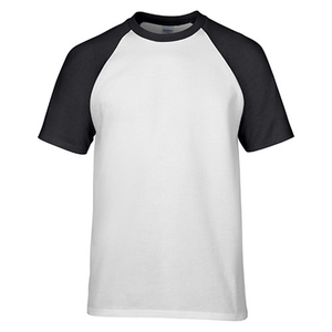 Camiseta personalizada de dos tonos con Logo para hombre, camiseta de béisbol de algodón, camiseta de manga corta con cuello redondo, camisetas informales de algodón 100% para hombre, camisetas raglán - Product Image 5