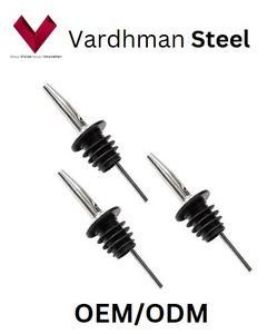 Verseur de vin en acier inoxydable avec bouchon Élevez votre service de vin, Vino Verser Cap Elegance Verser Guard Wine Cap Vino Pourer - Product Image 4