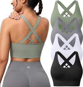 Soutien-gorge de sport pour femmes de qualité supérieure, ultra confortable et respirant, avec logo frontal, pour la course à pied, le yoga, l'entraînement - Utilisation flexible pour adultes - Product Image 1