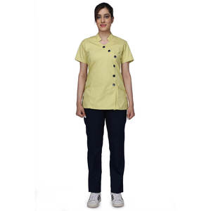 ชุดยูนิฟอร์มพยาบาลแขนสั้นแบบปักสองโทนสีสำหรับแพทย์สำหรับผู้หญิงมืออาชีพ - Product Image 2