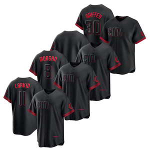 Maillots de baseball unisexes Cincinnati City Connect 2025, vêtements personnalisés, uniformes brodés, logos, manches courtes, noir - Product Image 1
