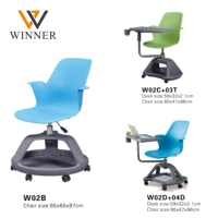 Chaise de formation éducative, chaise de bureau scolaire avec tablette d'écriture pliable pour les conférences et l'utilisation au bureau