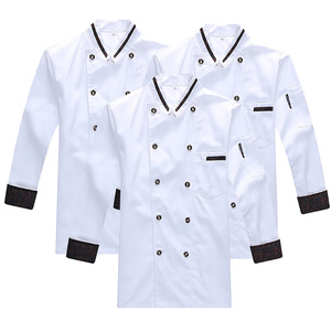 Uniforme de Chef personalizado profesional para Hotel y restaurante Ropa de trabajo de cocina de algodón de poliéster duradero - Product Image 2