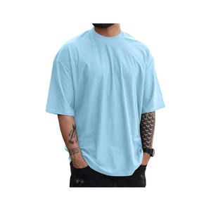 Camiseta extragrande a la moda para hombre, camisetas atléticas de cuello redondo, Camiseta básica de algodón de manga corta Premium suave informal - Product Image 2