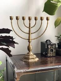 Premium Finish Brass Menorah Candle Holder Hanukkah Candle Stand Jewish <b>Lamp</b> Decorative Home Decor - Product Image 6